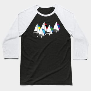 International 420 Sailboats Racing Baseball T-Shirt